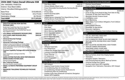 2026 GMC Yukon Denali Ultimate