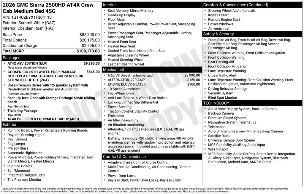 2026 GMC Sierra 2500 HD AT4X
