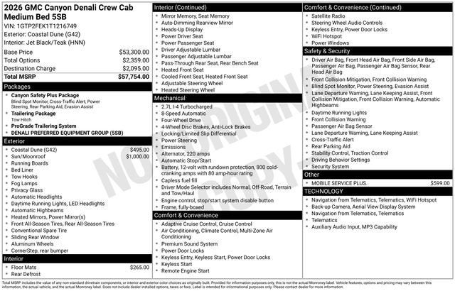 2026 GMC Canyon Denali