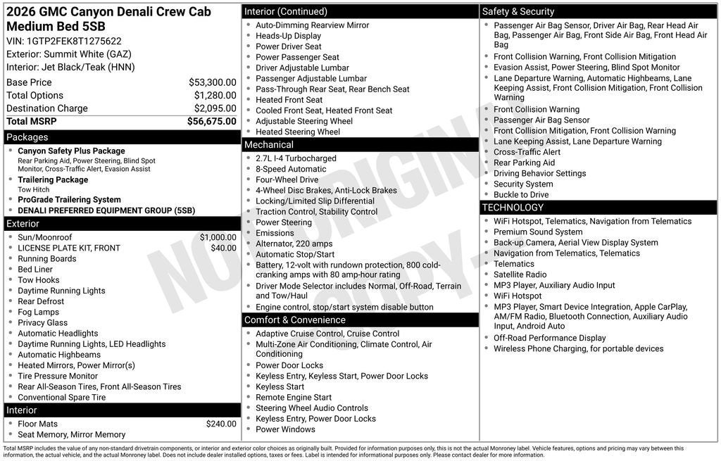 2026 GMC Canyon Denali
