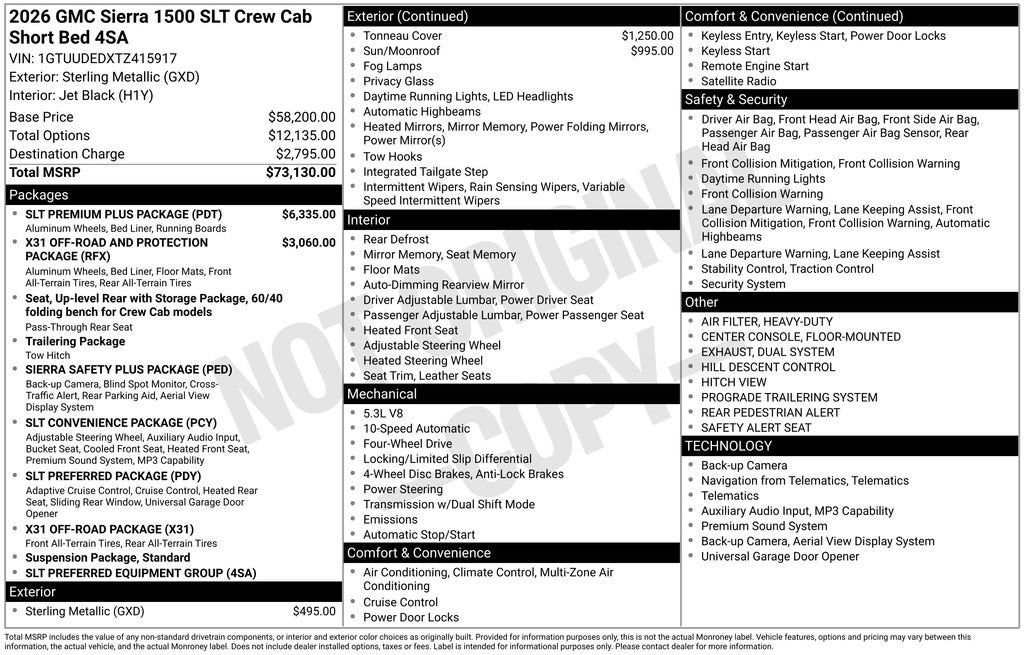 2026 GMC Sierra 1500 SLT