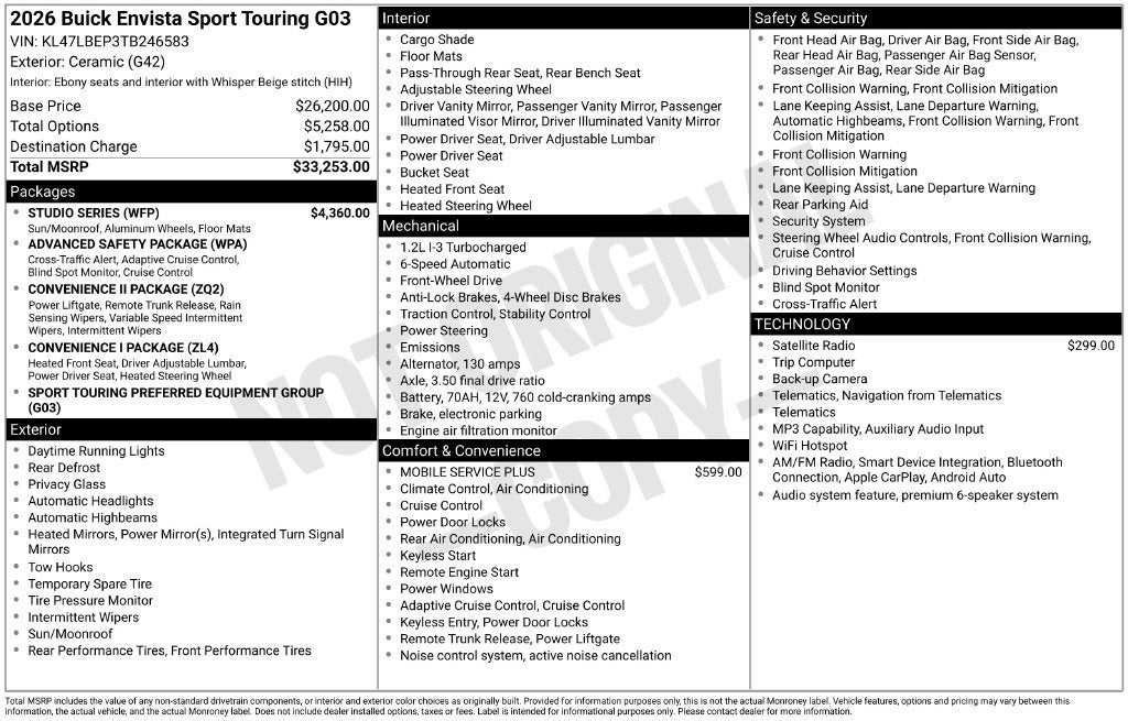 2026 Buick Envista Sport Touring