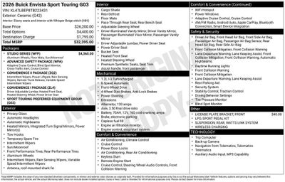 2026 Buick Envista Sport Touring