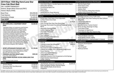 2019 RAM 1500 Big Horn/Lone Star