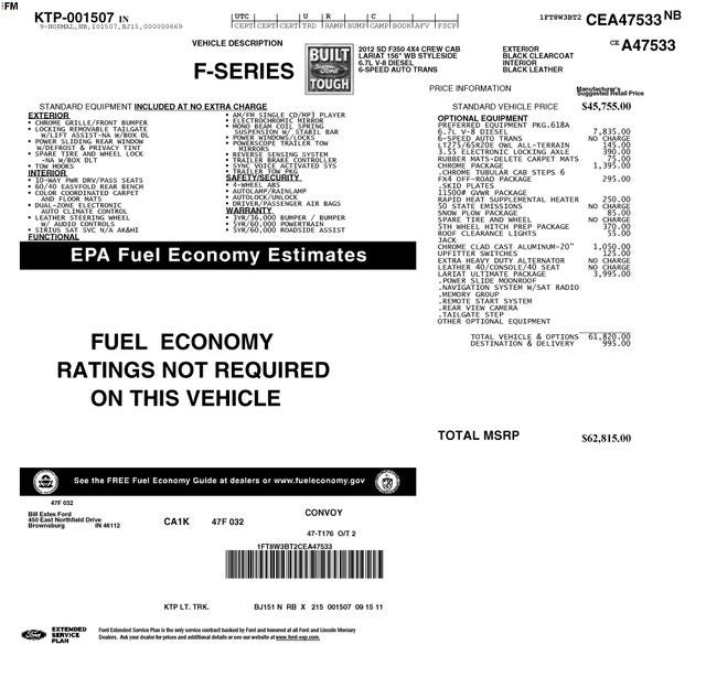 2012 Ford F-350SD Lariat