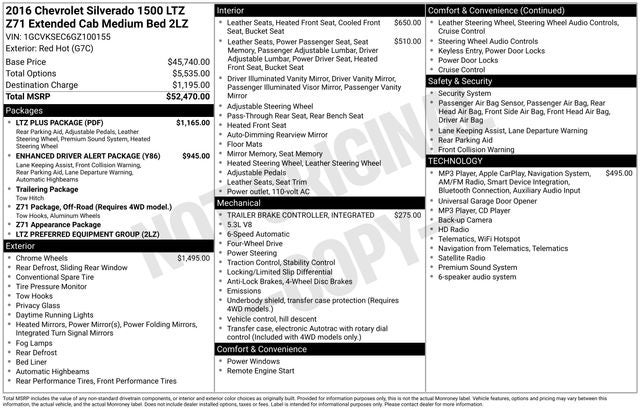 2016 Chevrolet Silverado 1500 LTZ 2LZ