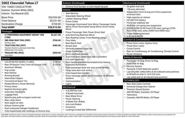 2002 Chevrolet Tahoe LT