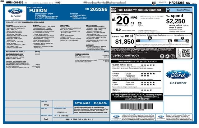 2017 Ford Fusion Sport