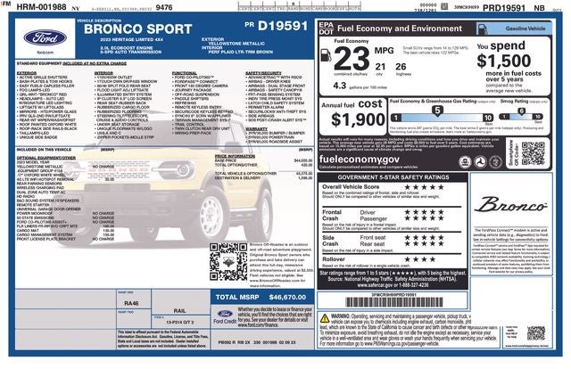 2023 Ford Bronco Sport Heritage Limited