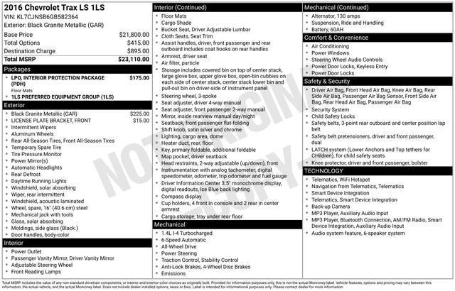 2016 Chevrolet Trax LS