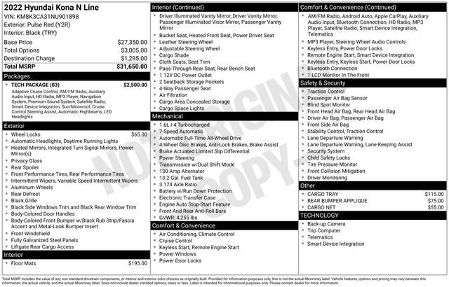 2022 Hyundai Kona N Line