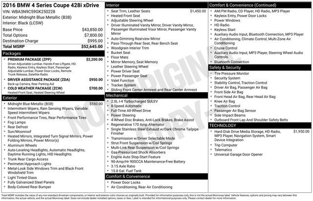 2016 BMW 4 Series 428i xDrive