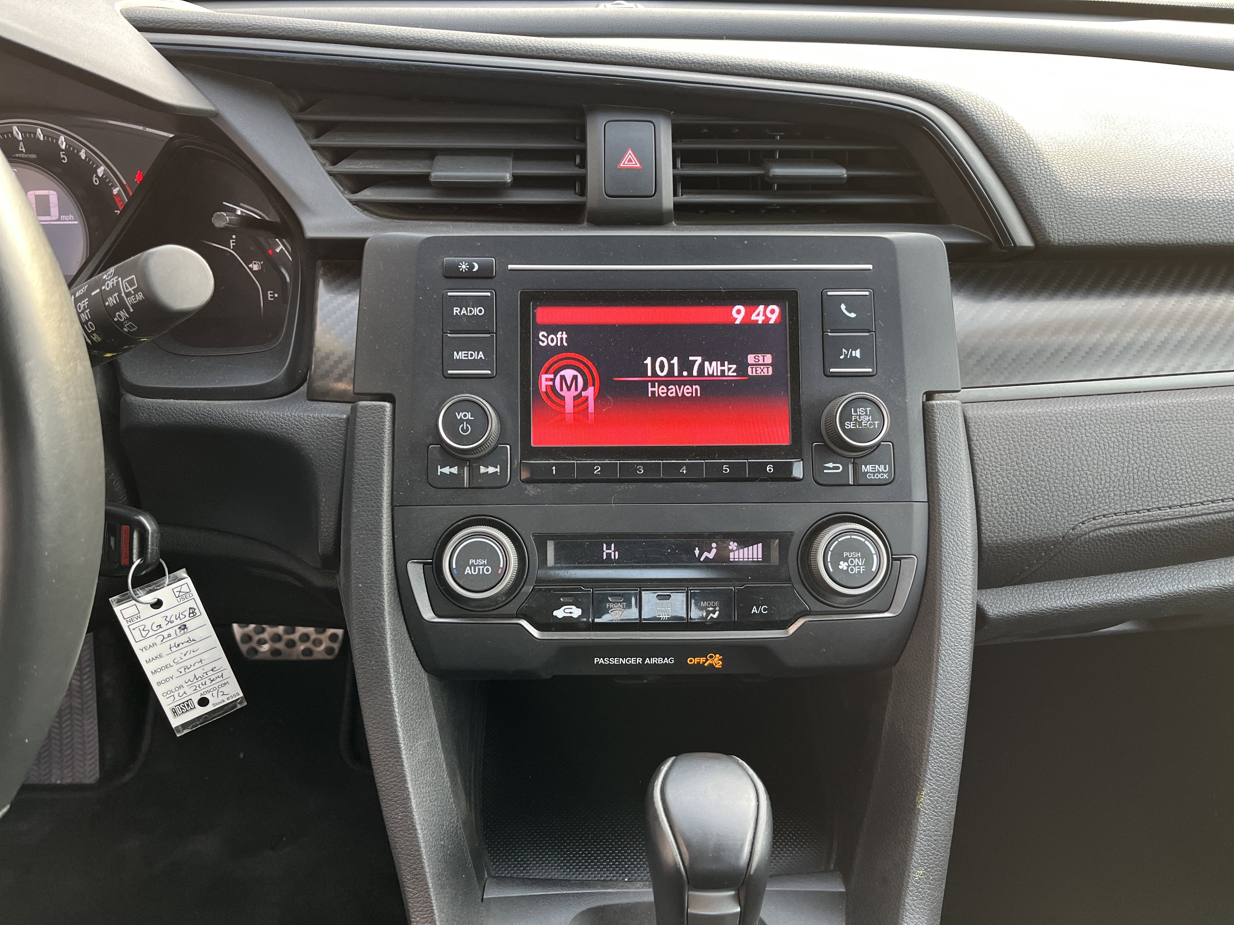 2018 Honda Civic Hatchback Sport