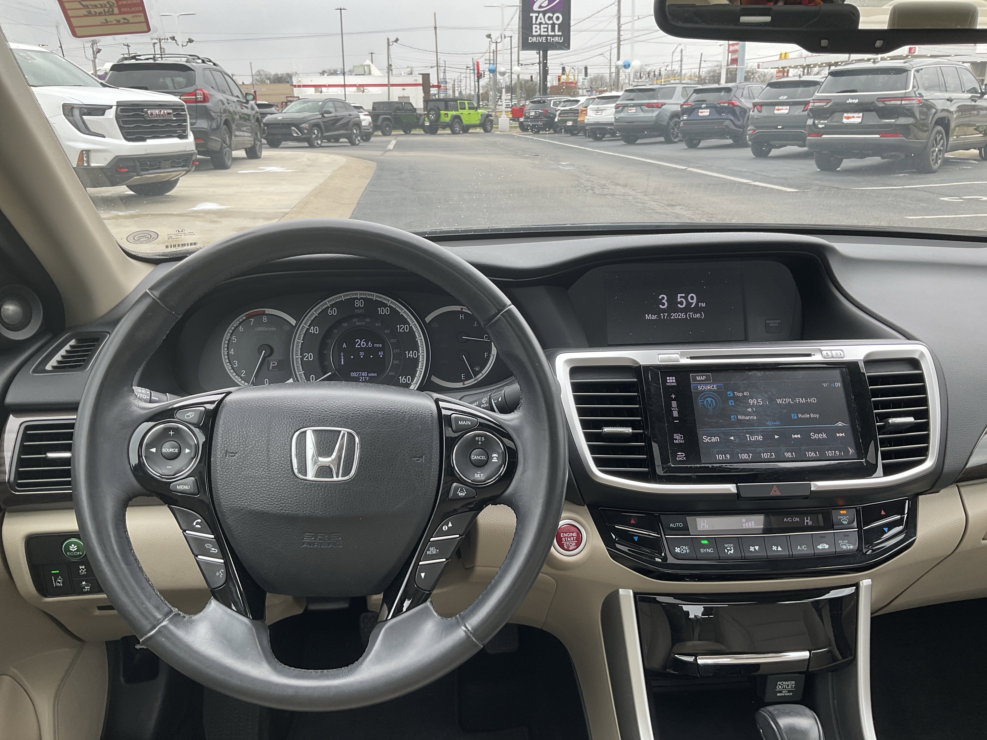2017 Honda Accord EX-L w/Navigation and Honda Sensing