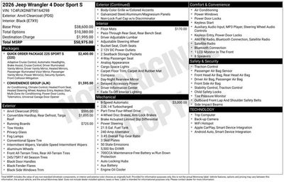 2026 Jeep Wrangler Sport S