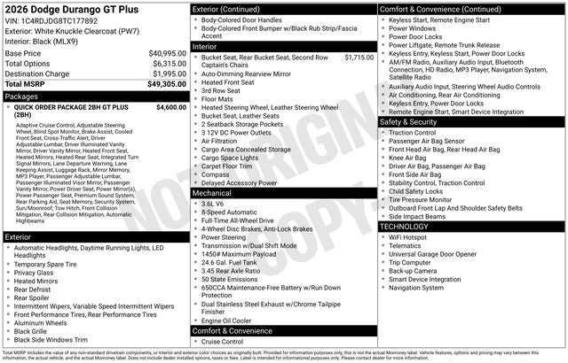 2026 Dodge Durango GT Plus