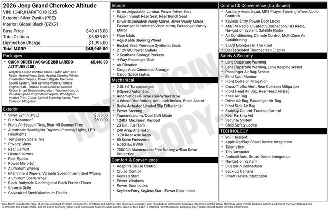 2026 Jeep Grand Cherokee Laredo