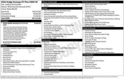 2026 Dodge Durango GT Plus HEMI V8