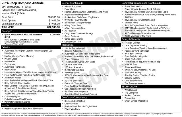 2026 Jeep Compass Latitude Altitude 4x4