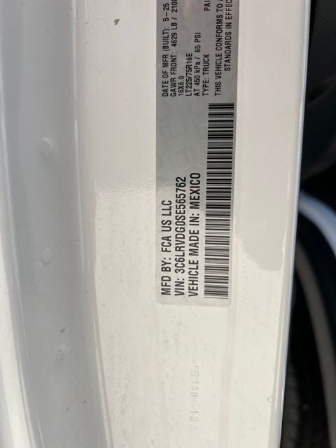 2025 RAM ProMaster 2500 High Roof 159 WB