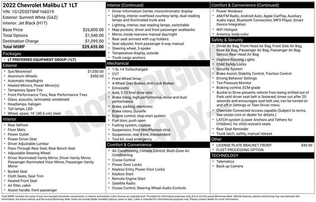 2022 Chevrolet Malibu LT