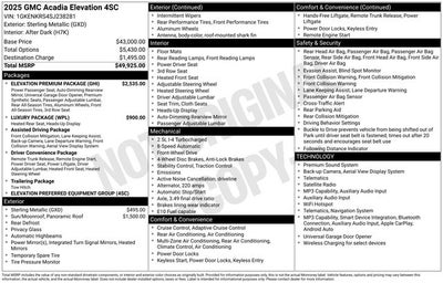 2025 GMC Acadia Elevation