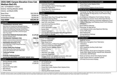 2026 GMC Canyon Elevation