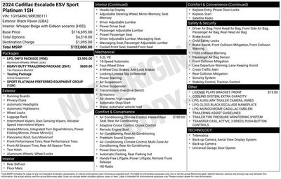2024 Cadillac Escalade ESV Sport Platinum