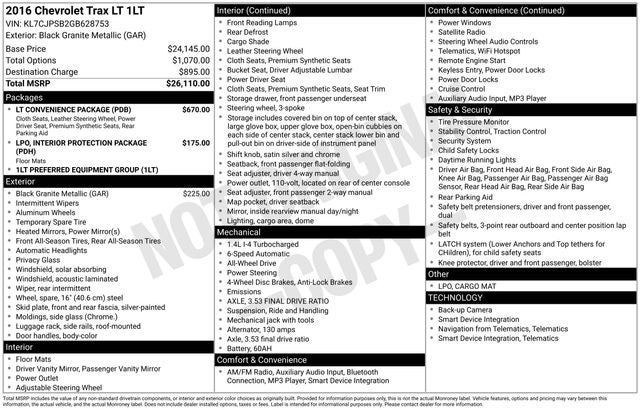 2016 Chevrolet Trax LT