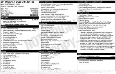 2018 Chevrolet Cruze LT
