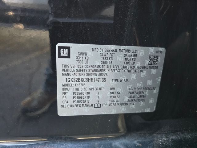 2017 GMC Yukon SLT