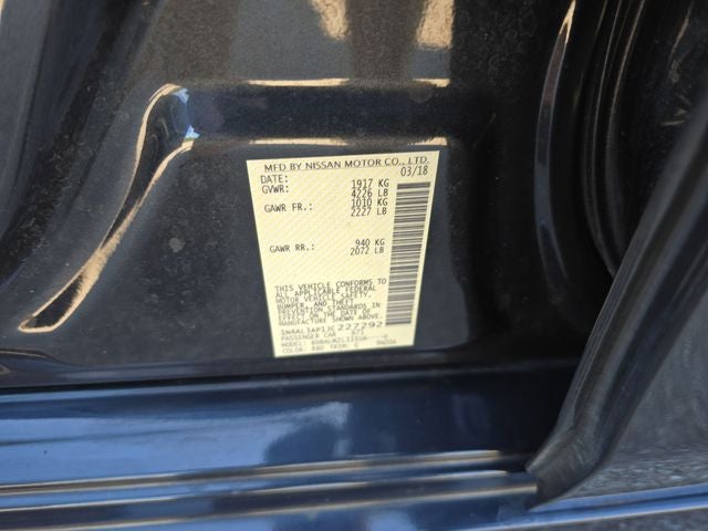 2018 Nissan Altima 2.5 SV