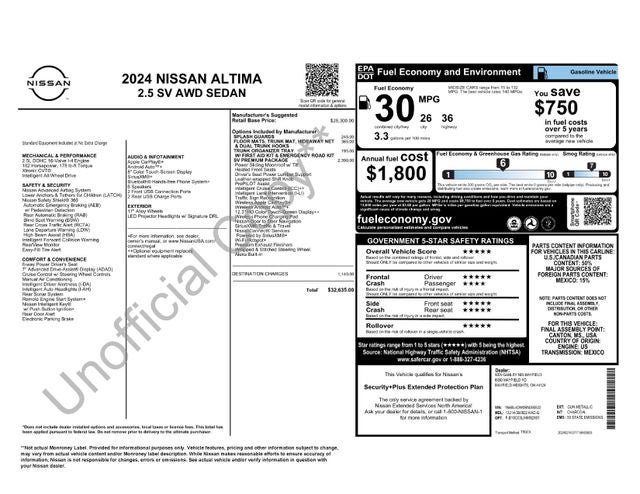 2024 Nissan Altima 2.5 SV