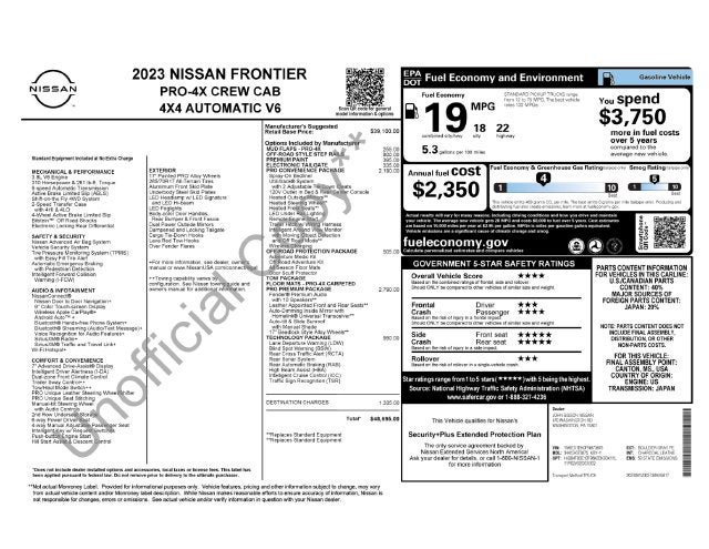 2023 Nissan Frontier PRO-4X PREMIUM