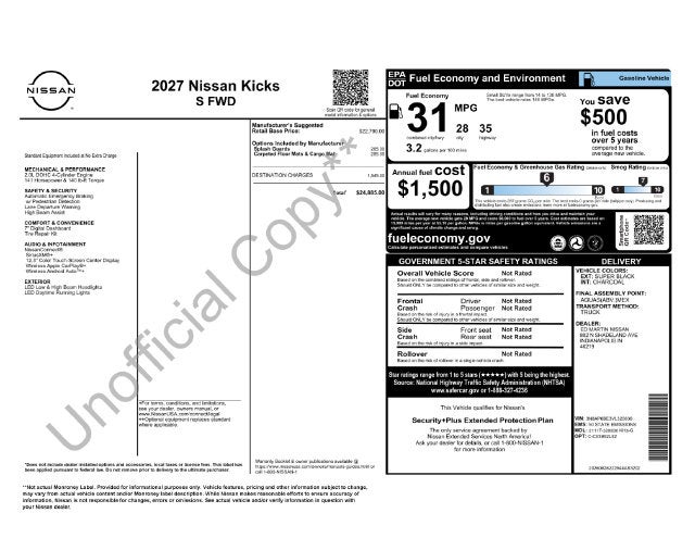 2027 Nissan Kicks S