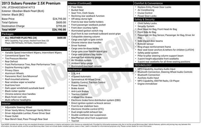 2013 Subaru Forester 2.5X Premium