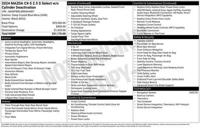 2024 Mazda Mazda CX-5 2.5 S Select Package