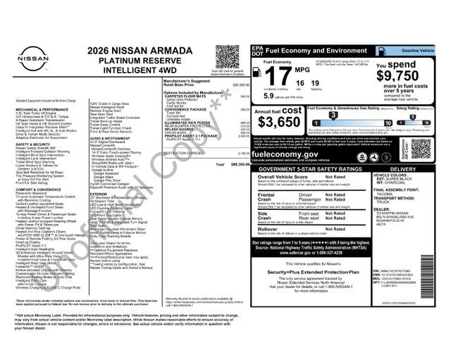 2026 Nissan Armada Platinum Reserve