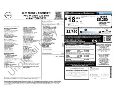 2026 Nissan Frontier PRO-4X