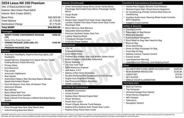 2024 Lexus NX 250 Premium