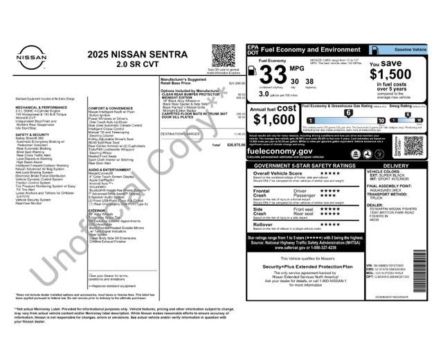 2025 Nissan Sentra SR