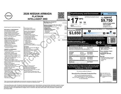 2026 Nissan Armada Platinum