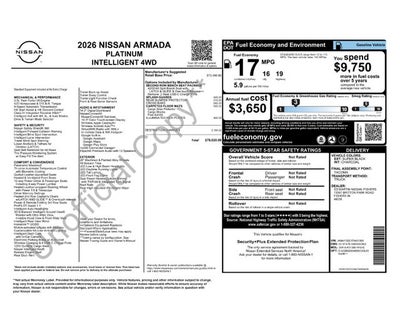 2026 Nissan Armada Platinum