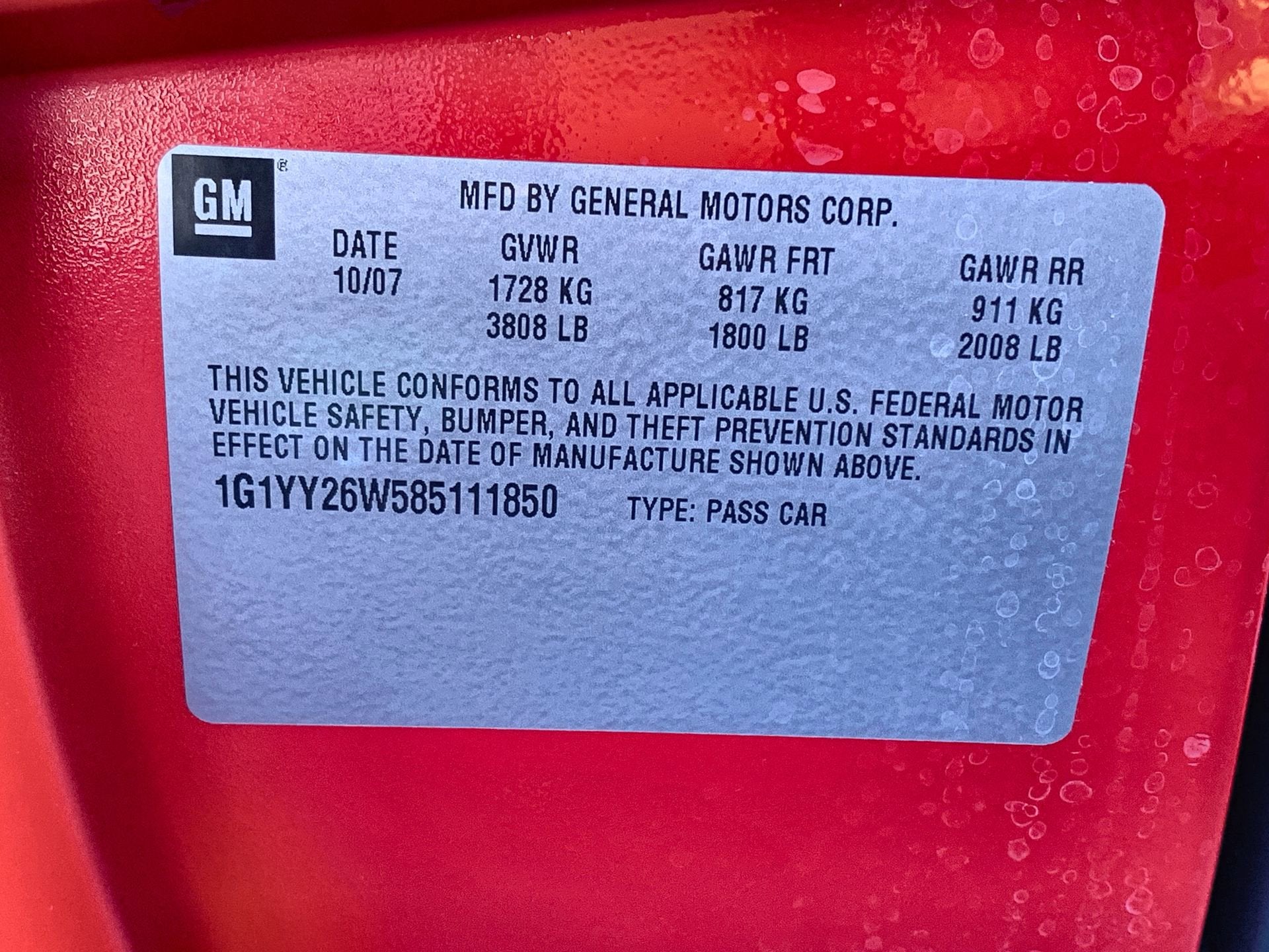 2008 Chevrolet Corvette Base