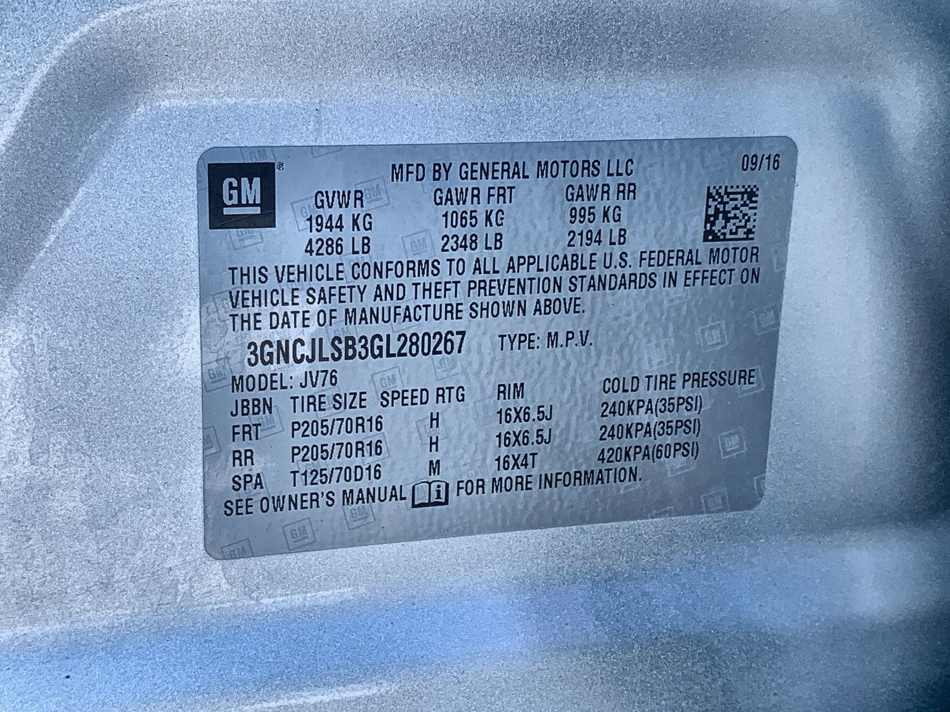 2016 Chevrolet Trax LT