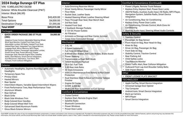 2024 Dodge Durango GT Plus