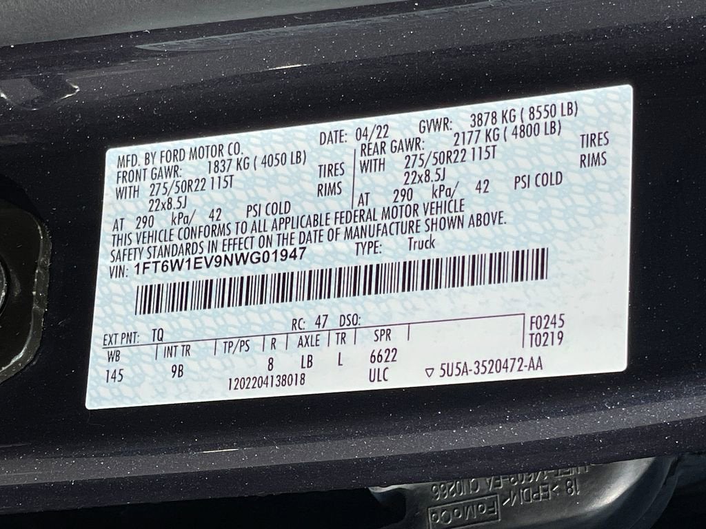 2022 Ford F-150 Lightning Platinum