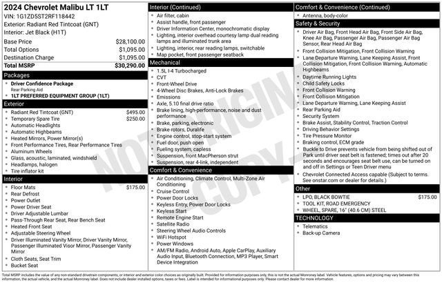 2024 Chevrolet Malibu LT