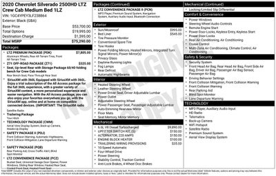 2020 Chevrolet Silverado 2500HD LTZ BLACK WIDOW EDITION