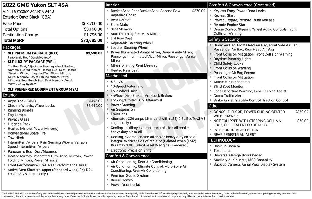2022 GMC Yukon SLT